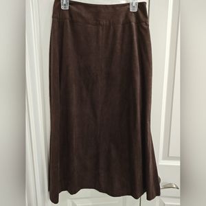 Ladies Ankle Length Brown Skirt, Size 8P
